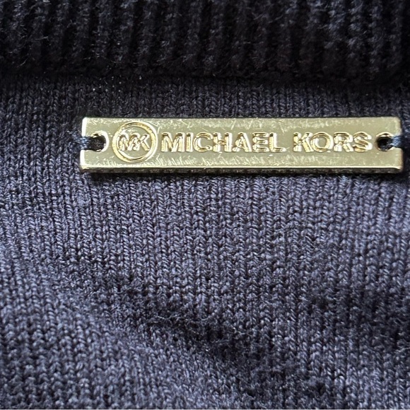 Michael Kors Womens Small Striped Sweater Navy/Green EUC Cotton/Nylon/Spandex - Picture 5 of 5